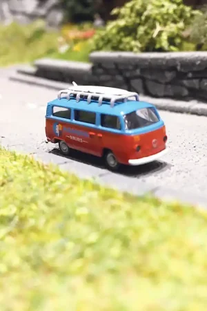 VW T2 Combi Bay Window "Hawaii" Bleu / Rouge - MINIS LC3923 - N 1/160 Certifié