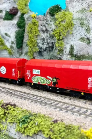 2 wagons bâchés "CAIB" avec Tags, NS, Ep VI - PIKO 58257 - HO 1/87 Offre Limitée