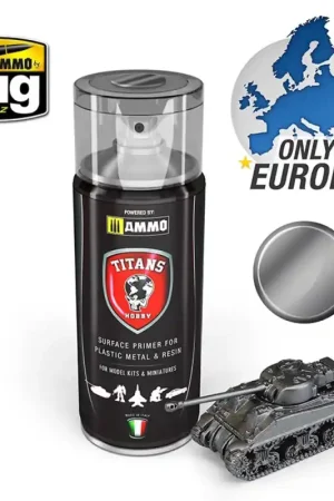 Usine Directe Apprêt Gun Métal - Spray Titans Hobby 400ml - AMMO TTH117