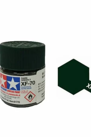 Vert Foncé 2 mat pot de 10ml - TAMIYA 81770 / XF70 Populaire