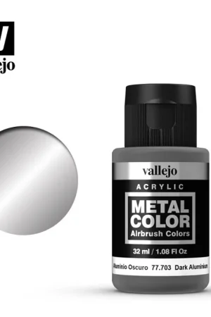 Peinture Aluminium Foncé, Metal Color 32 ml - VALLEJO 77703 Promotion