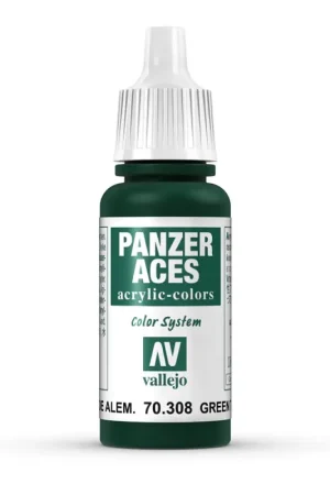 Peinture Acrylique, 17ml, Panzer Aces Feu de Position Vert - VALLEJO 70308 Super Prix