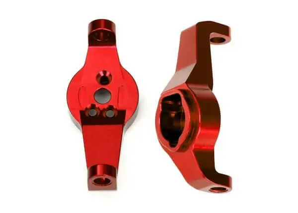 Etriers avant Alu Rouge (gauche + droit) - Traxxas 8232R Expédition Rapide