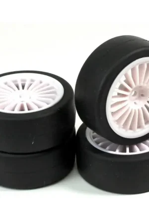 4 roues AV/ARR 20 battons/Slick" blanc 1/10ème - Absima 2510002" Produit De Marque