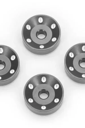 Rondelles de roues alu anodisées gris (x4) - 10257 Produit De Marque