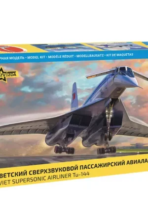 ZVEZDA 7045 Avion De Ligne Supersonique Soviétique Tu-144 - 1/144 Promotion Saisonnière
