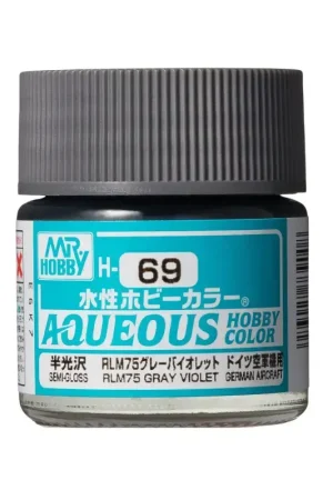 pot acrylique 10 ml H-069 rlm75 Gray Satiné Mr Hobby Gunze Aqueous Offre Du Jour