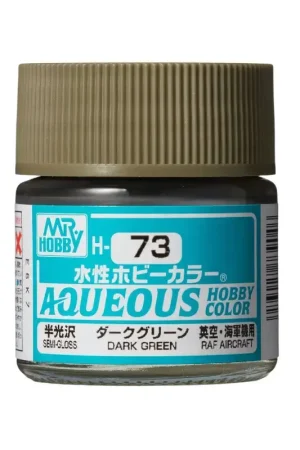 pot acrylique 10 ml H-073 Dark Green Satiné Mr Hobby Gunze Aqueous Must-Have