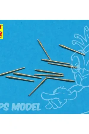 Aber 350L20 Set 12 de futs de canons 76,2mm (3in/50) pour navires US 1/350 Commander Vite