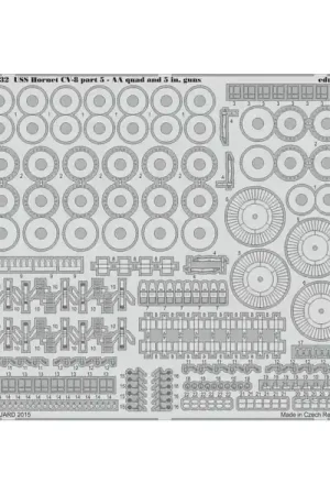 Vente Directe Eduard photodecoupe 53132 USS Hornet CV-8 Partie 5 AA Quad et 5 Merit 1/200