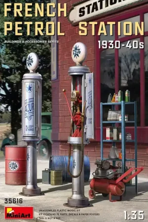 Achat Immédiat Station-service française des années 1930-1940 - Mini Art