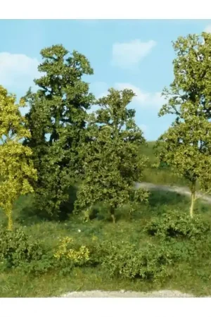 15 Arbres et buissons - Vert foncé - HEKI 1672 - Échelle HO / TT / N / Z Offre Du Jour