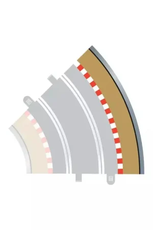 2 Courbes Bordures Extérieures Rayon 45° x 4 - SCALEXTRIC C8228 - I 1/32 Commande En Gros