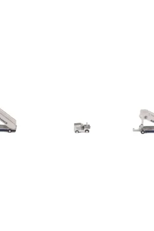 2 Escaliers passagers historique Air France & 1 véhicule tracteur - Herpa 571876 - 1/200 Quantité Limitée