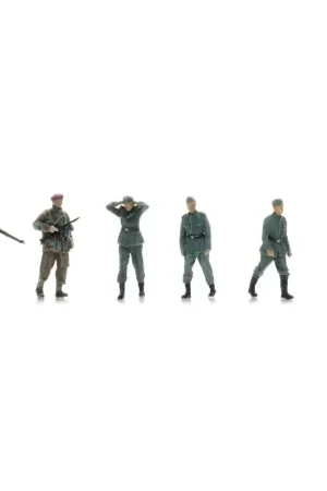 4 prisonniers de guerre de la Wehrmacht + 2 gardes britanniques - Artitec 5870065 - HO 1/87 Marque