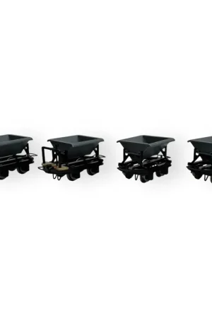 4 wagons bennes - 2 avec et 2 sans frein - Minitrains 3111 - HOe 1/87 - Ep III - 2R Marque