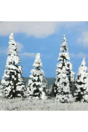 5 sapins enneigés 7-12 cm - HEKI 2162 - HO TT Meilleure Vente