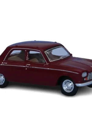 Prix Cassé Voiture Peugeot 204 berline de 1968 rouge pourpre SAI 6253 - HO 1/87