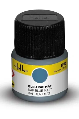 Certifié HELLER 9096 PEINTURE ACRYLIC 096 BLEU RAF MAT 12ML