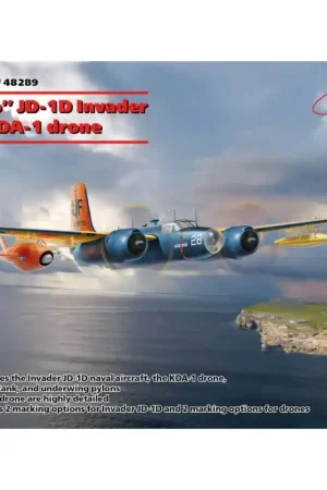 Jusqu'à Épuisement Des Stocks ICM 48289 MAQUETTE ‘‘JIG DOG‘ JD-1D INVADER WITH KDA-1 DRONE 1/48