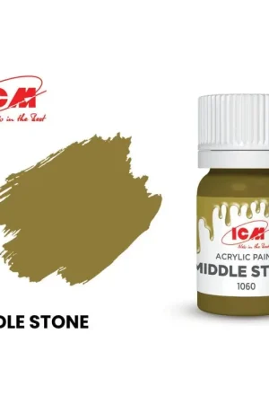 Acheter En Ligne ICM 1060 PEINTURE BROWN MIDDLE STONE BOTTLE 12 ML