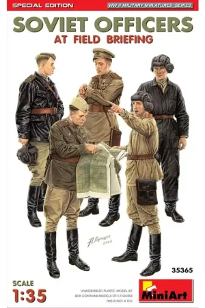 Offre Spéciale MINIART 35365 MAQUETTE MILITAIRE OFFICIERS SOVIÉTIQUES AU BRIEFING SUR LE TERRAIN. ÉDITION SPÉCIALE 1/35