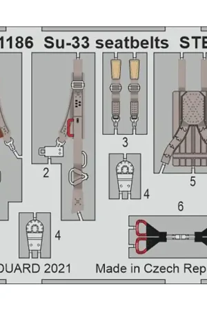 EDUARD FE1186 SU-33 SEATBELTS STEEL (MINIBASE) 1/48 Satisfait Ou Remboursé