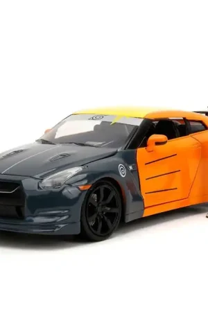 JADA 33691 NISSAN GT-R W/NARUTO FIGURE BI-COLOR HOLLYWOOD RIDES 2009 1/24 Authentique