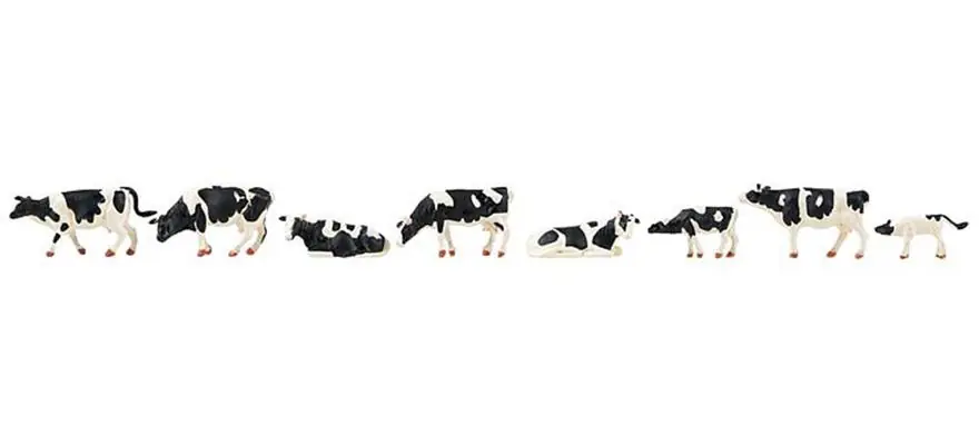 *SOLDES* - VACHES BLANCHES ET NOIRES X8 Offre Limitée
