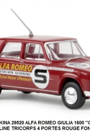 *SOLDES* - ALFA ROMEO GIULIA 1600 ‘‘ONS‘‘ BERLINE TRICORPS 4 PORTES ROUGE FONCÉ Commande En Gros