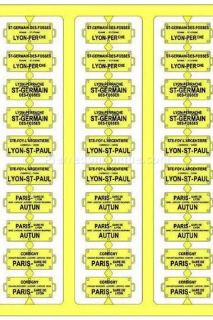 *SOLDES* - PLAQUES ITINÉRAIRES POUR VOITURES VOYAGEURS SUD-EST Remise
