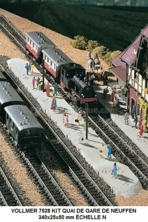 *SOLDES* - KIT QUAI DE GARE DE NEUFFEN 340x25x50 mm ÉCHELLE N Réduction