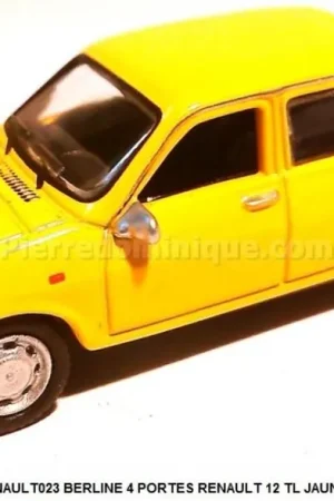 *SOLDES* - BERLINE 4 PORTES RENAULT 12 TL JAUNE INTÉRIEUR NOIR DE 1971 Prix Choc