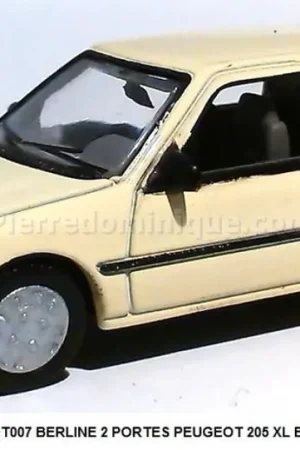 *SOLDES* - BERLINE 2 PORTES PEUGEOT 205 XL BEIGE INTÉRIEUR NOIR DE 1985 Meilleur Prix
