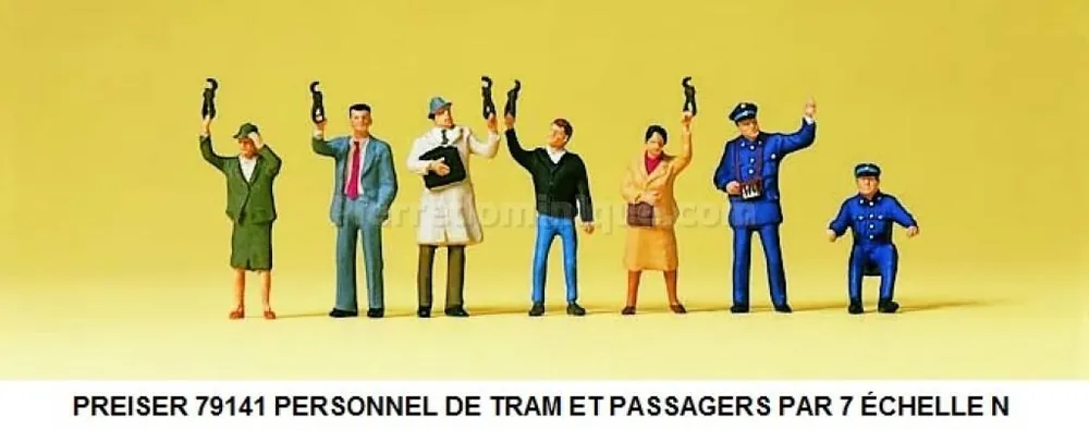*SOLDES* - PERSONNEL DE TRAM ET PASSAGERS PAR 7 ÉCHELLE N Super Prix