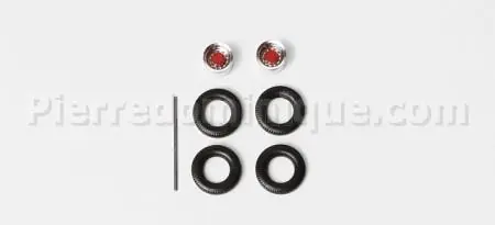 *SOLDES* - JANTES ROUES SPECIALES CHROMEES ROUGES 8 PIECES Quantité Limitée