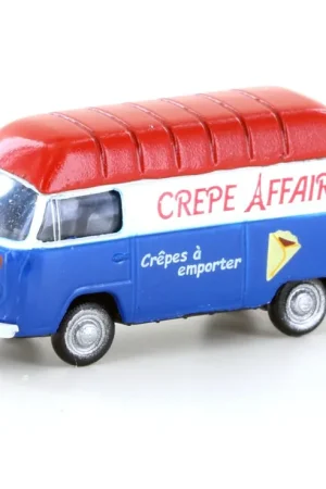 Satisfait Ou Remboursé *SOLDES* - CAMIONNETTE TOLE VW T2 CREPE AFFAIR BLEU BLANC ROUGE (F)