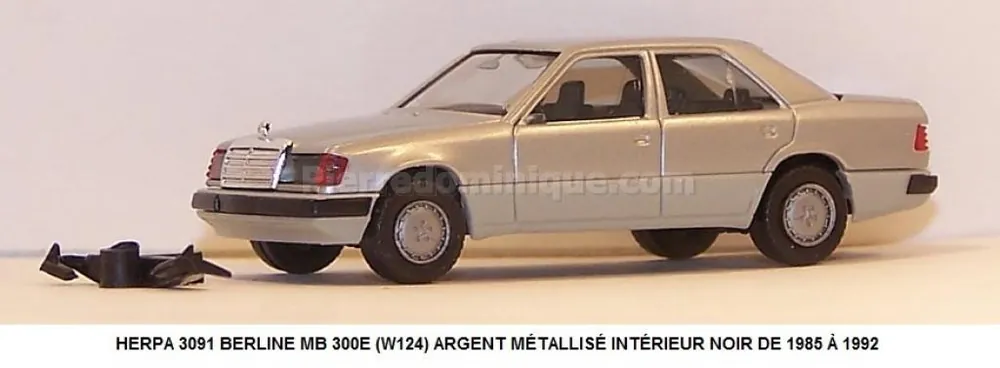 *SOLDES* - BERLINE MERCEDES BENZ 300E (W124) ARGENT MÉTALLISÉ INTÉRIEUR NOIR DE 1985 A 1992 Nouvelle Collection
