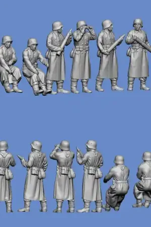 Achat Immédiat NEW! Germania-Figuren 35-WW2-0158 8.8cm Flak In Ground Combat – Winter Coat