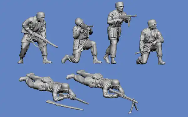 Authentique NEW! Germania-Figuren 48-WW2-1024 WW2 German Paratroopers Monte Casino 03