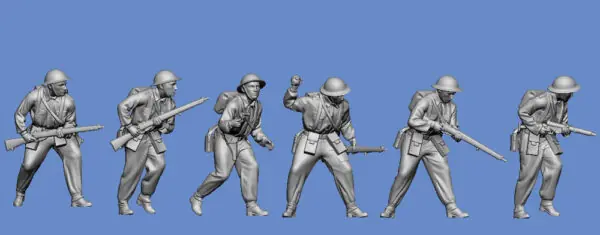NEW! Germania-Figuren 72-WW2-0253 Infantrymen During Clearing Paiement Sécurisé