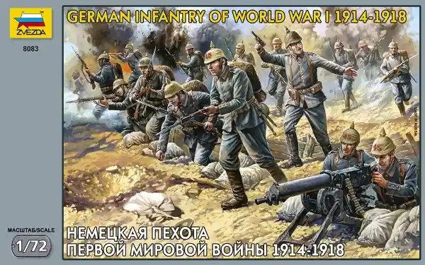 Zvezda 8083 German Infantry of I World War (1914-1918) Produit De Marque