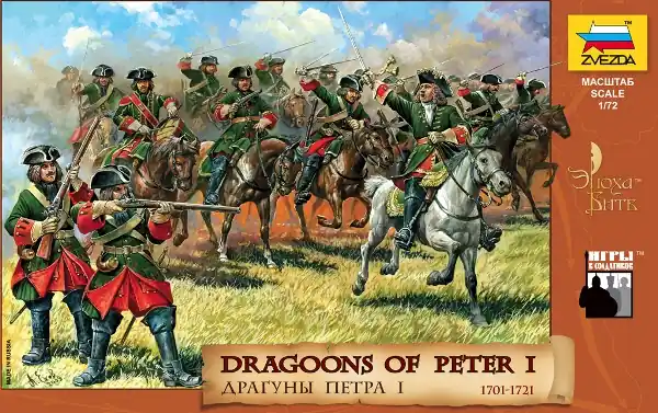 Zvezda 8072 Dragoons of Peter I the Great (1701-1721) Satisfait Ou Remboursé