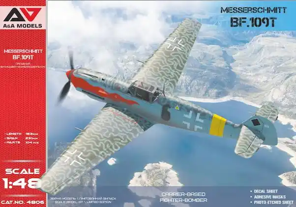 A & A Models 4806 Messerschmitt Bf-109T Carrier-based fighter-bomber Vente Flash