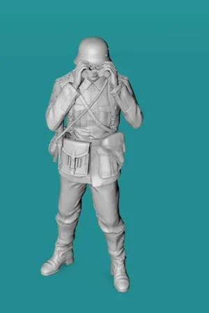 Achat Immédiat EMP3D 99200140-35 Niemiecki żołnierz - patrzący przez lornetkę (1 Figurka)