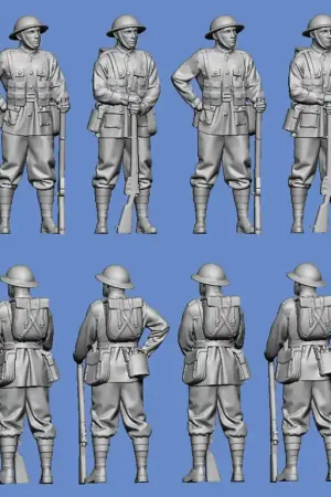 Top Vente Germania-Figuren 72-WW1-0307 British Infantry 1914/1918 III
