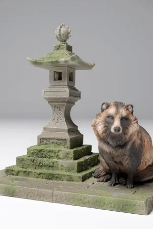 Meilleur Choix EMP3D 35130297 Tanuki - japoński jenot - siedzący (2 sztuki)