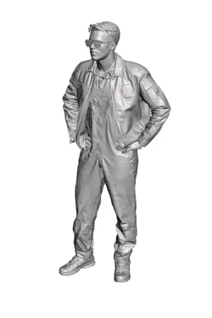 3d Scale Model Universe 32F010 Finnish Air Force Tactical Air Lift Pilot 3 (1 Figure / 3D-Printed) Dernier Modèle