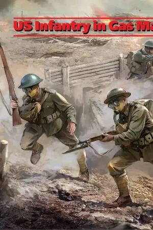 Acheter Direct ICM 35704 US Infantry in Gas Masks (1918)