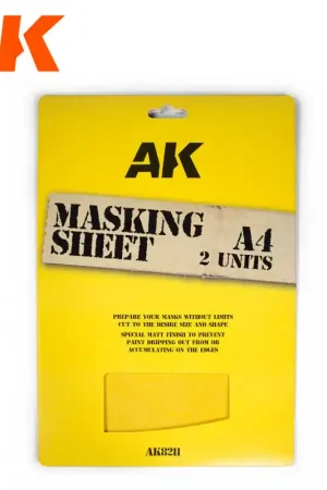Feuille de masquage taille A4 (2 pièces) AK Interactive AK8211 Achat Immédiat